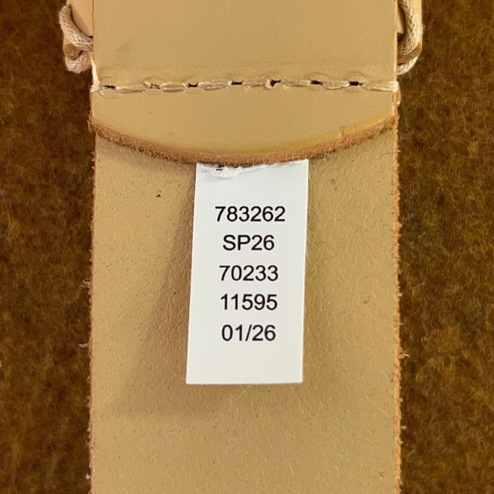 LOFT Womens XS/S Beige Whipstitch Leather Belt New - Picture 7 of 9